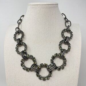 Alfani Rhinestone Necklace Gray Dark Romance Whimsigoth Witchcore Sparkle